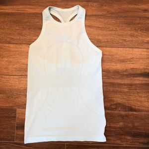 BABY BLUE 💙 high neck swiftly tank SIZE 4